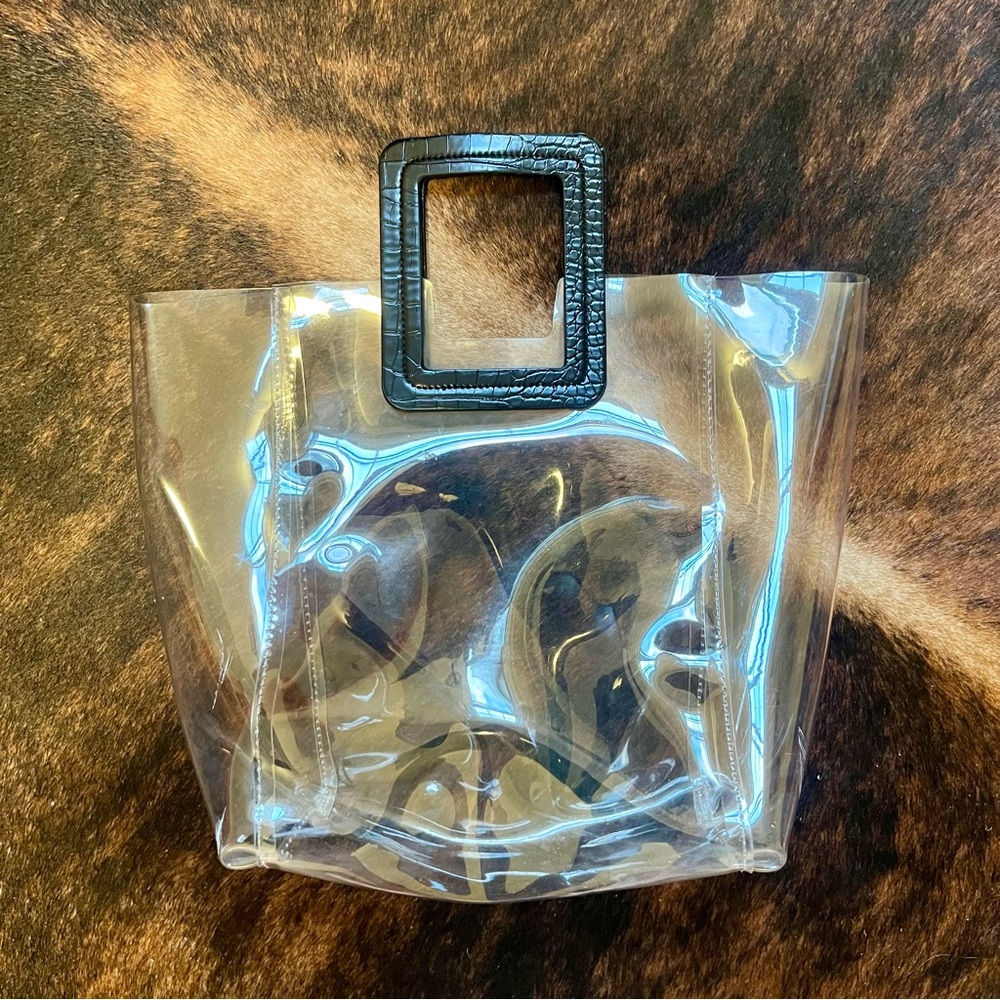 • Transparent VTG Tote Bag with Black Handle
